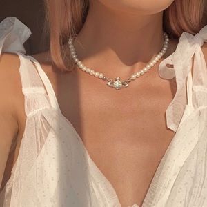 ♥︎ Vivienne Westwood silver pearl necklace